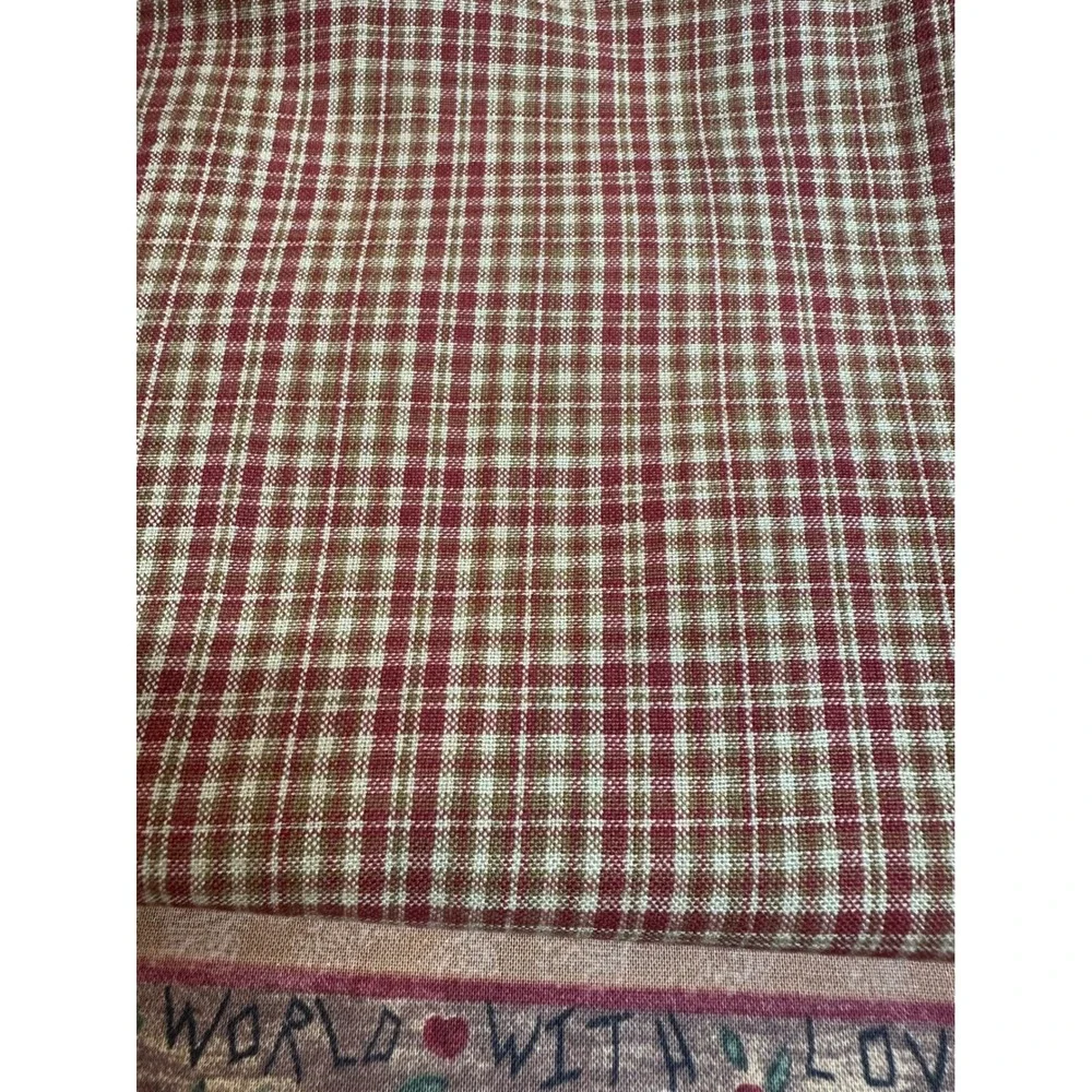 Primitive Fruit Harvest Quilting Fabric Bundle Plaid Brown 3.39 Yards‎ Total - Picture 4 of 6